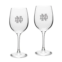 Notre Dame Fighting Irish 2-Piece 16oz. White Wine Glasses Set
