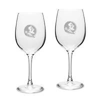 Florida State Seminoles 2-Piece 16oz. White Wine Glasses Set