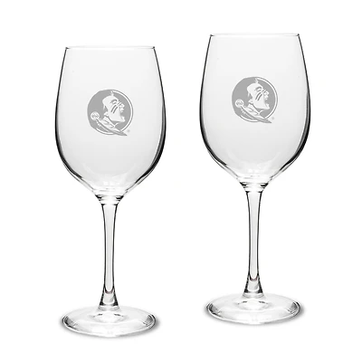 Florida State Seminoles 2-Piece 16oz. White Wine Glasses Set