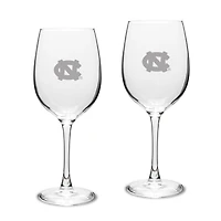 North Carolina Tar Heels 2-Piece 16oz. White Wine Glasses Set