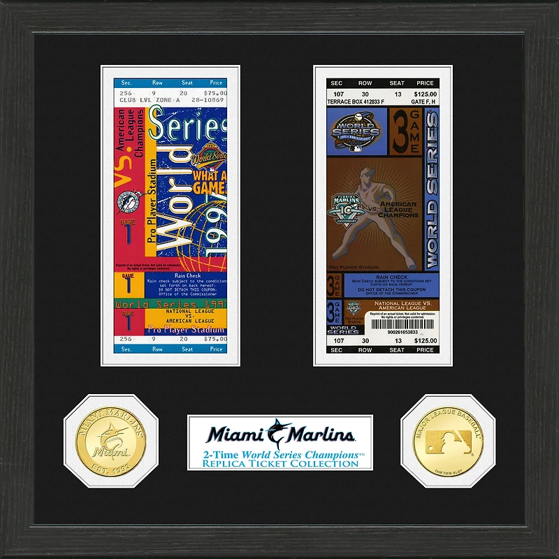 Miami Marlins Highland Mint World Series Ticket Collection