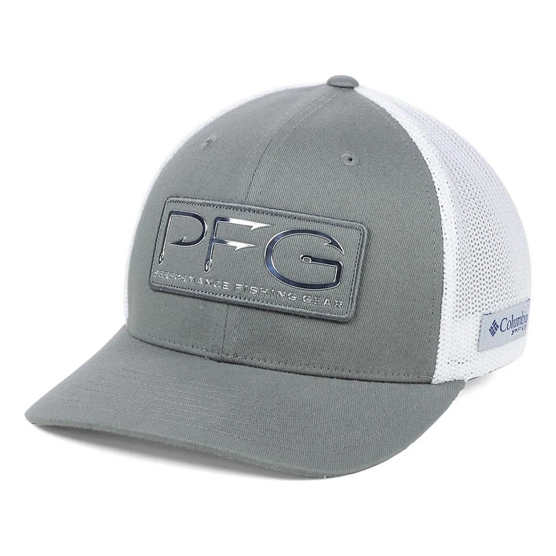 Columbia PFG Mesh Hooks Flex Hat - Gray/White