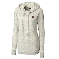 Washington Nationals Cutter & Buck Women's Long Sleeve Tie Breaker Pullover Hoodie - White