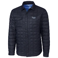 Tampa Bay Rays Cutter & Buck Rainier Shirt Full-Zip Jacket - Navy