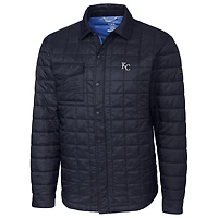Kansas City Royals Cutter & Buck Rainier Shirt Full-Zip Jacket - Navy