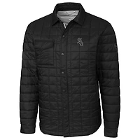 Chicago White Sox Cutter & Buck Rainier Shirt Full-Zip Jacket - Black
