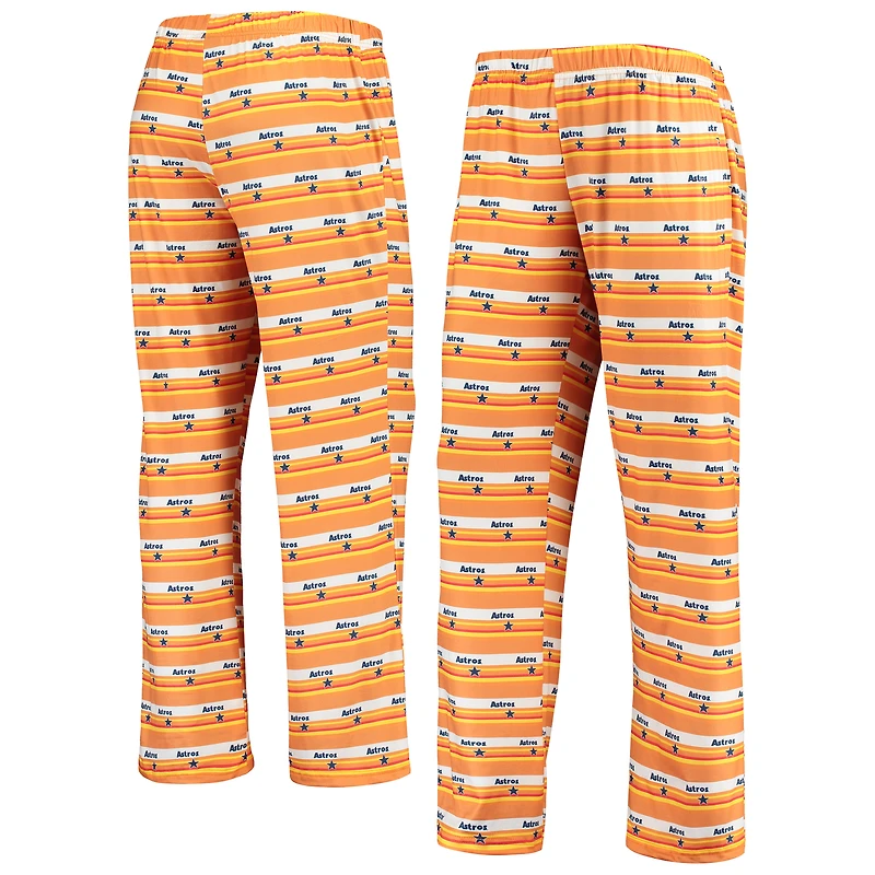 Women's Orange Houston Astros Retro Print Sleep Pants