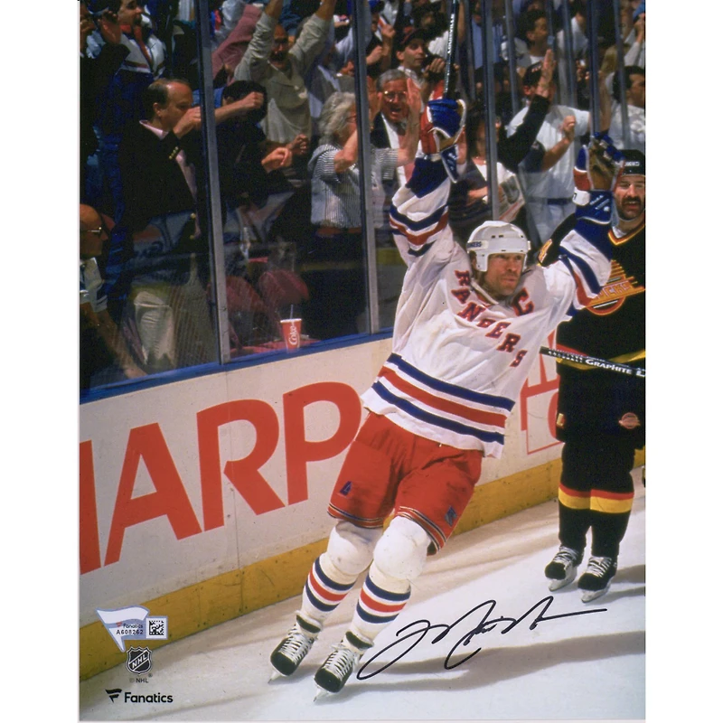 Mark Messier New York Rangers Autographed 8" x 10" Stanley Cup Goal Celebration Photograph