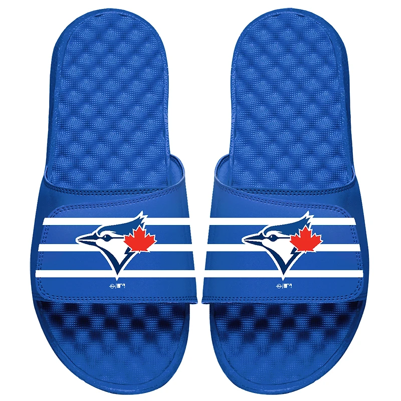 Toronto Blue Jays ISlide Youth MLB Stripe Slide Sandals - Royal