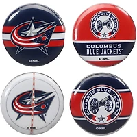 WinCraft Columbus Blue Jackets Four-Pack Button Set