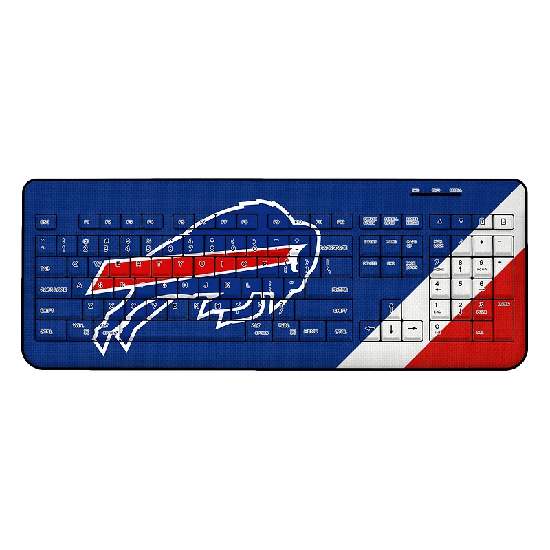 Buffalo Bills Diagonal Stripe Wireless Keyboard