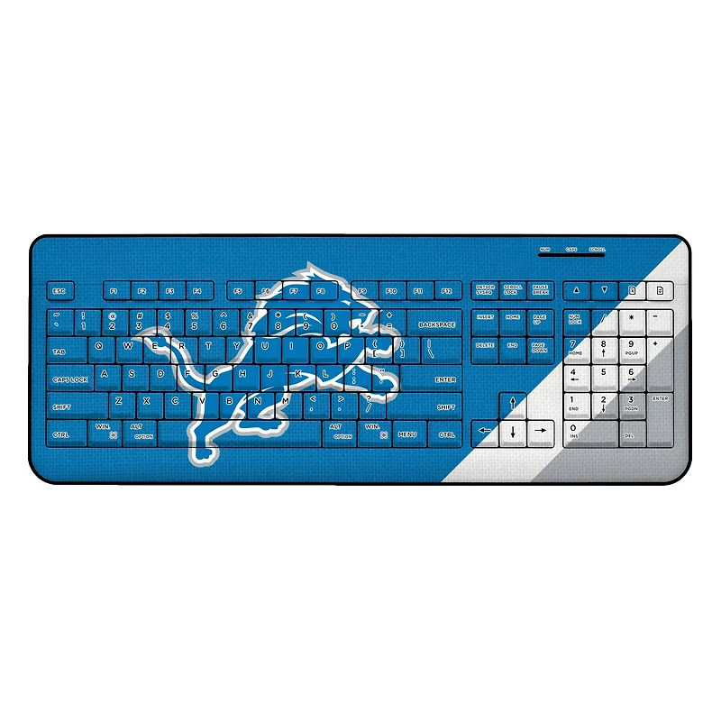 Detroit Lions Diagonal Stripe Wireless Keyboard