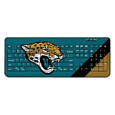 Jacksonville Jaguars Diagonal Stripe Wireless Keyboard