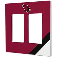 Arizona Cardinals Diagonal Stripe Double Rocker Light Switch Plate