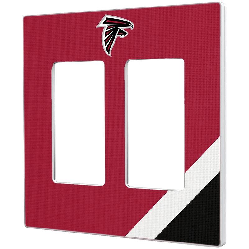 Atlanta Falcons Diagonal Stripe Double Rocker Light Switch Plate