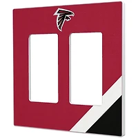 Atlanta Falcons Diagonal Stripe Double Rocker Light Switch Plate