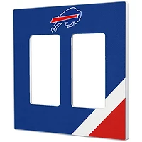 Buffalo Bills Diagonal Stripe Double Rocker Light Switch Plate