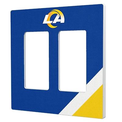 Los Angeles Rams Diagonal Stripe Double Rocker Light Switch Plate
