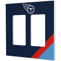 Tennessee Titans Diagonal Stripe Double Rocker Light Switch Plate