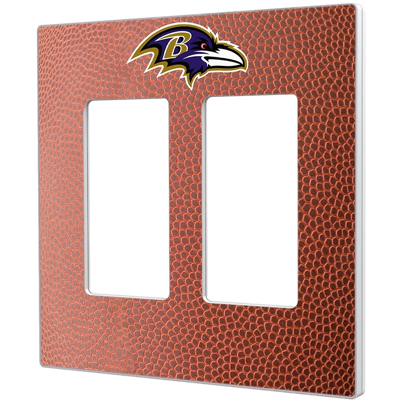 Baltimore Ravens Football Design Double Rocker Light Switch Plate