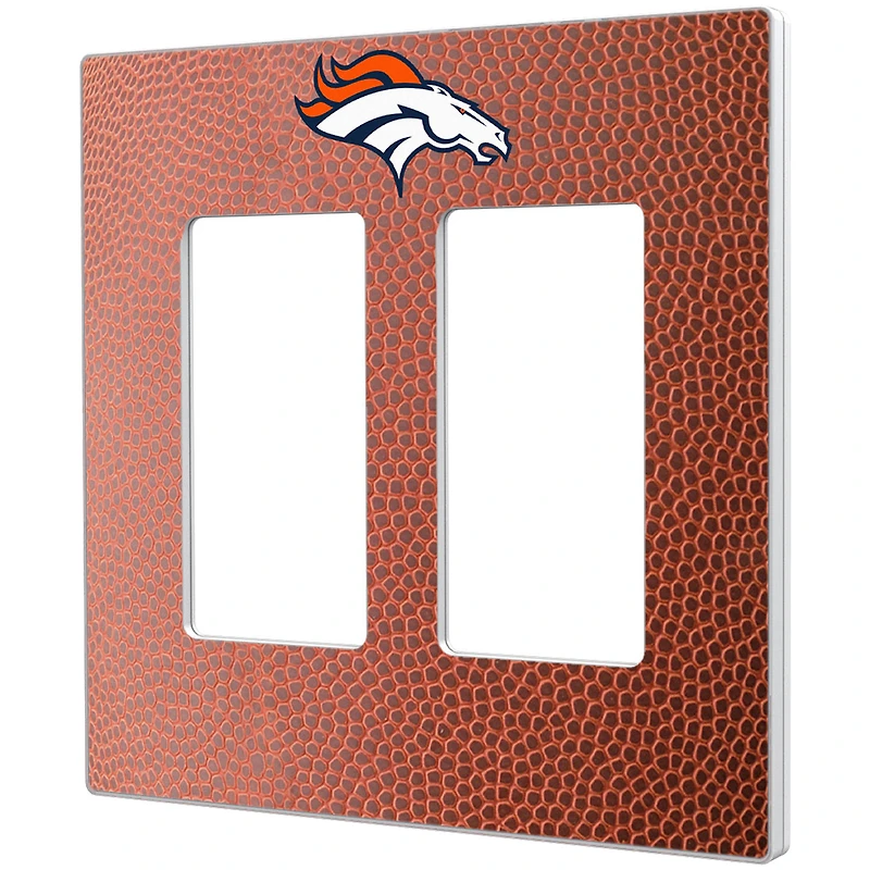 Denver Broncos Football Design Double Rocker Light Switch Plate