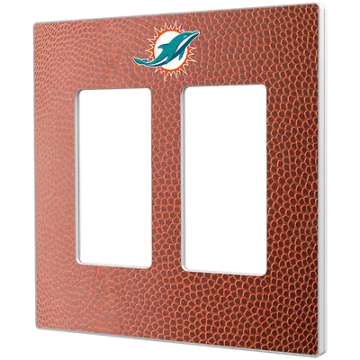 Miami Dolphins Football Design Double Rocker Light Switch Plate