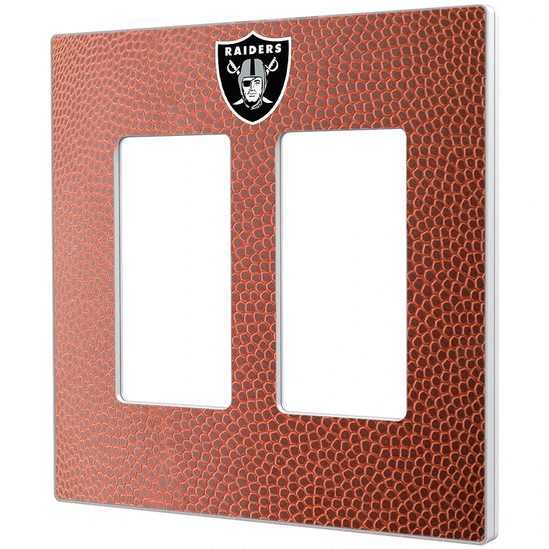 Las Vegas Raiders Football Design Double Rocker Light Switch Plate
