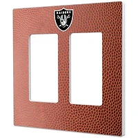 Las Vegas Raiders Football Design Double Rocker Light Switch Plate