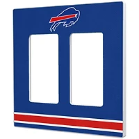 Buffalo Bills Stripe Double Rocker Light Switch Plate