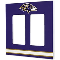 Baltimore Ravens Stripe Double Rocker Light Switch Plate
