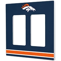 Denver Broncos Stripe Double Rocker Light Switch Plate