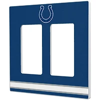 Indianapolis Colts Stripe Double Rocker Light Switch Plate