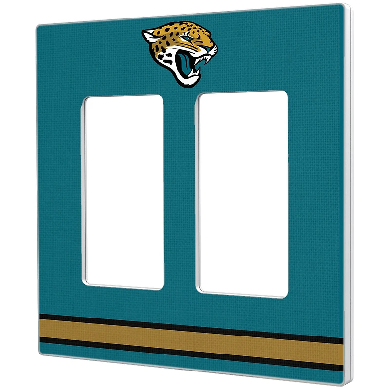Jacksonville Jaguars Stripe Double Rocker Light Switch Plate