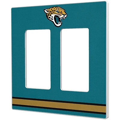 Jacksonville Jaguars Stripe Double Rocker Light Switch Plate