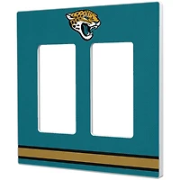 Jacksonville Jaguars Stripe Double Rocker Light Switch Plate
