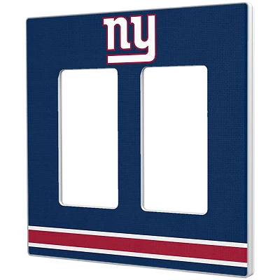 New York Giants Stripe Double Rocker Light Switch Plate