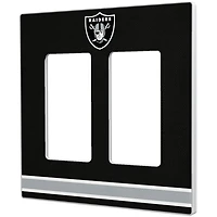 Las Vegas Raiders Stripe Double Rocker Light Switch Plate