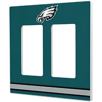 Philadelphia Eagles Stripe Double Rocker Light Switch Plate