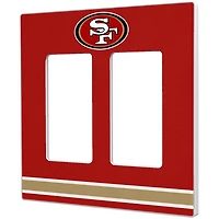 San Francisco 49ers Stripe Double Rocker Light Switch Plate