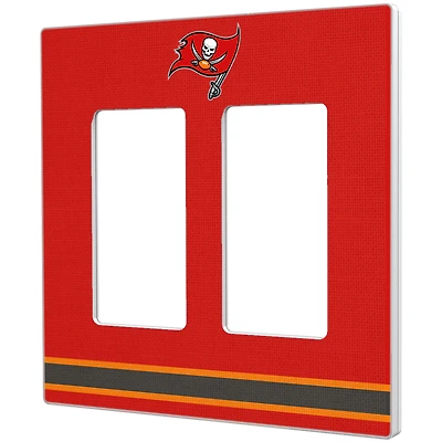 Tampa Bay Buccaneers Stripe Double Rocker Light Switch Plate