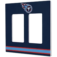 Tennessee Titans Stripe Double Rocker Light Switch Plate