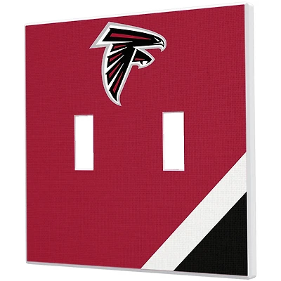 Atlanta Falcons Diagonal Stripe Double Toggle Light Switch Plate