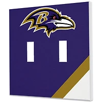 Baltimore Ravens Diagonal Stripe Double Toggle Light Switch Plate