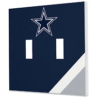 Dallas Cowboys Diagonal Stripe Double Toggle Light Switch Plate