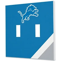 Detroit Lions Diagonal Stripe Double Toggle Light Switch Plate