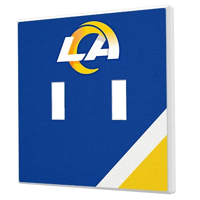 Los Angeles Rams Diagonal Stripe Double Toggle Light Switch Plate