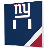 New York Giants Diagonal Stripe Double Toggle Light Switch Plate