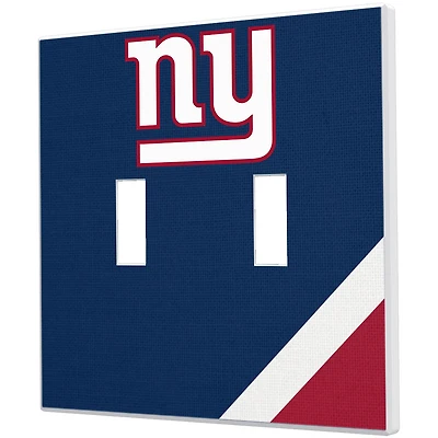 New York Giants Diagonal Stripe Double Toggle Light Switch Plate