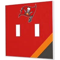 Tampa Bay Buccaneers Diagonal Stripe Double Toggle Light Switch Plate