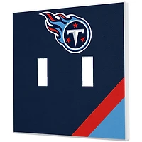 Tennessee Titans Diagonal Stripe Double Toggle Light Switch Plate